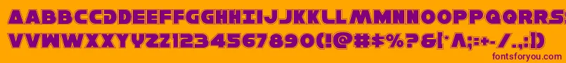 Hansolov3acad Font – Purple Fonts on Orange Background