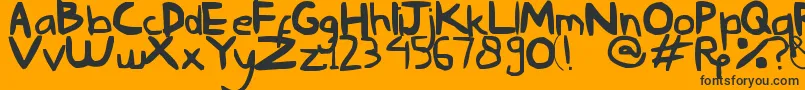 NyonyaGendut Font – Black Fonts on Orange Background