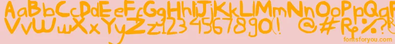 NyonyaGendut Font – Orange Fonts on Pink Background