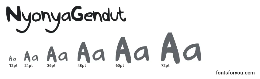 Размеры шрифта NyonyaGendut