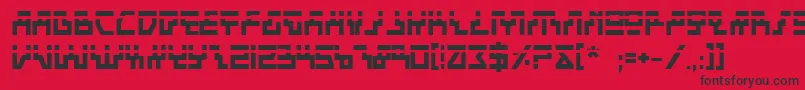 フォントBeambl – 赤い背景に黒い文字