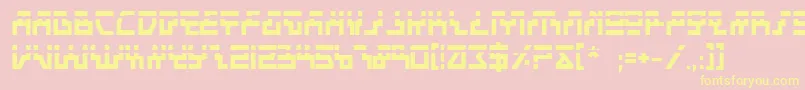 Beambl-Schriftart – Gelbe Schriften auf rosa Hintergrund