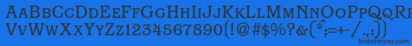 Шрифт ParagonsmcRegularDb – чёрные шрифты на синем фоне