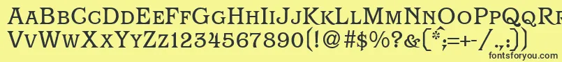 ParagonsmcRegularDb Font – Black Fonts on Yellow Background