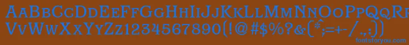 Lisätietoja ParagonsmcRegularDb-fontista ParagonsmcRegularDb-fontti – siniset fontit ruskealla taustalla