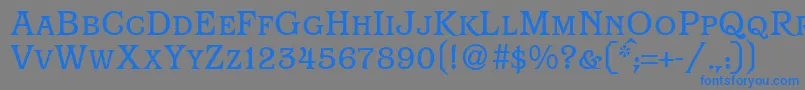 フォントParagonsmcRegularDb – 灰色の背景に青い文字