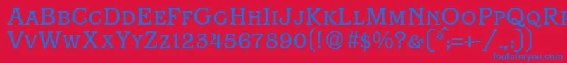 フォントParagonsmcRegularDb – 赤い背景に青い文字