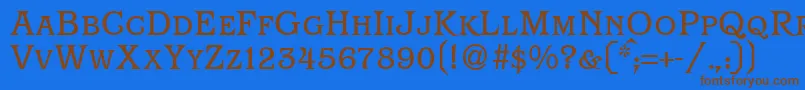 ParagonsmcRegularDb Font – Brown Fonts on Blue Background
