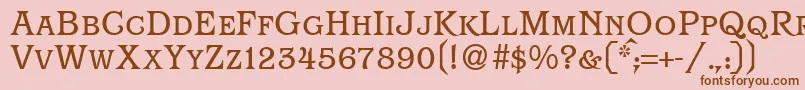 ParagonsmcRegularDb Font – Brown Fonts on Pink Background