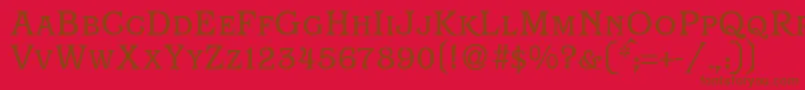 ParagonsmcRegularDb Font – Brown Fonts on Red Background