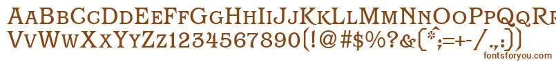 Шрифт ParagonsmcRegularDb – коричневые шрифты на белом фоне