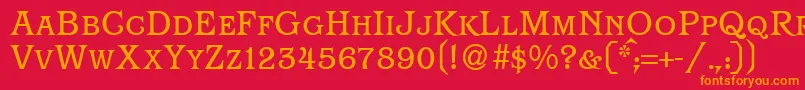 ParagonsmcRegularDb Font – Orange Fonts on Red Background