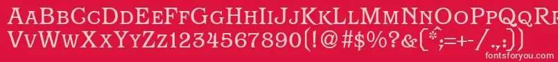 フォントParagonsmcRegularDb – 赤い背景にピンクのフォント