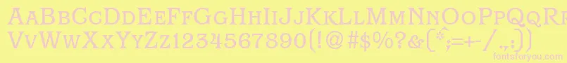 フォントParagonsmcRegularDb – ピンクのフォント、黄色の背景