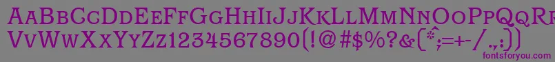 Шрифт ParagonsmcRegularDb – фиолетовые шрифты на сером фоне