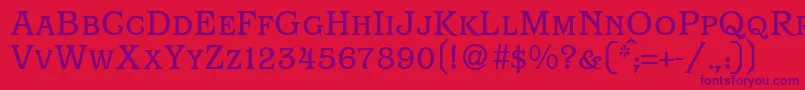 ParagonsmcRegularDb Font – Purple Fonts on Red Background