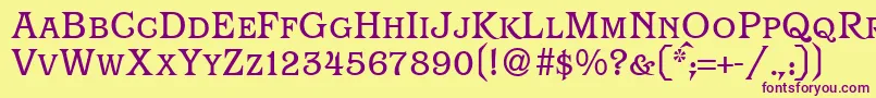 ParagonsmcRegularDb Font – Purple Fonts on Yellow Background