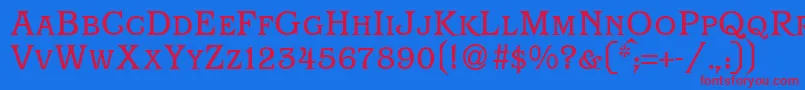 Шрифт ParagonsmcRegularDb – красные шрифты на синем фоне