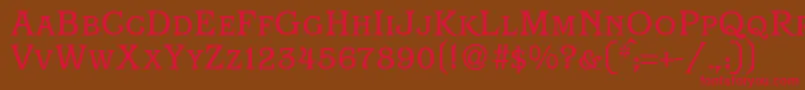 ParagonsmcRegularDb Font – Red Fonts on Brown Background