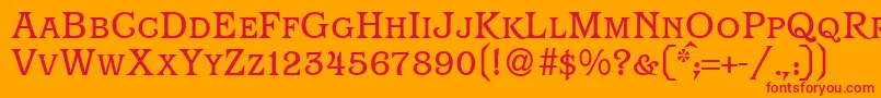 ParagonsmcRegularDb Font – Red Fonts on Orange Background