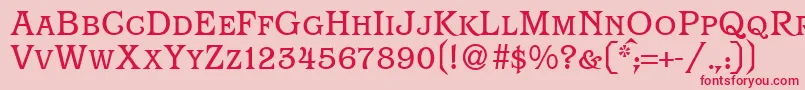 ParagonsmcRegularDb Font – Red Fonts on Pink Background