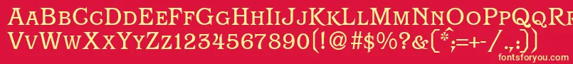 Шрифт ParagonsmcRegularDb – жёлтые шрифты на красном фоне