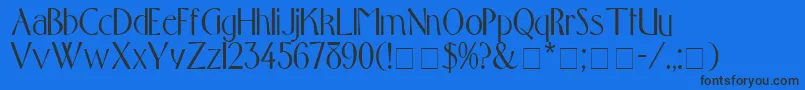 ToqueDisplaySsi Font – Black Fonts on Blue Background