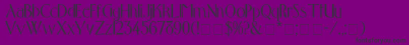 ToqueDisplaySsi-fontti – mustat fontit violetilla taustalla
