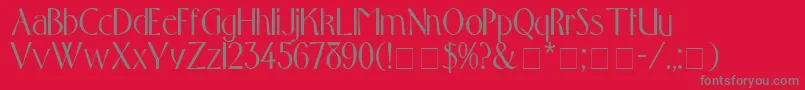 フォントToqueDisplaySsi – 赤い背景に灰色の文字