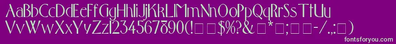 ToqueDisplaySsi Font – Green Fonts on Purple Background