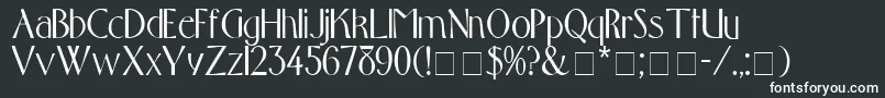 ToqueDisplaySsi Font – White Fonts on Black Background