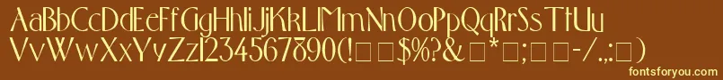 ToqueDisplaySsi Font – Yellow Fonts on Brown Background