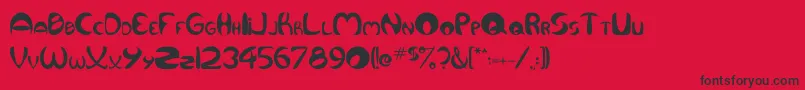 fuente Qurve – Fuentes Negras Sobre Fondo Rojo