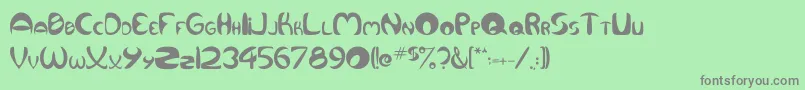 Qurve Font – Gray Fonts on Green Background