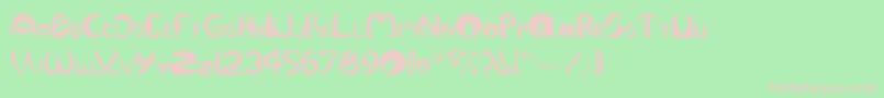 Qurve Font – Pink Fonts on Green Background