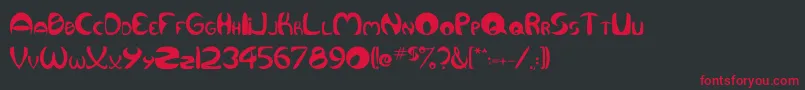 Qurve Font – Red Fonts on Black Background