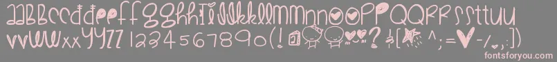 Cutelove Font – Pink Fonts on Gray Background