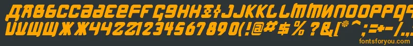 Шрифт KremlinMenshevikBoldItalic – оранжевые шрифты на чёрном фоне