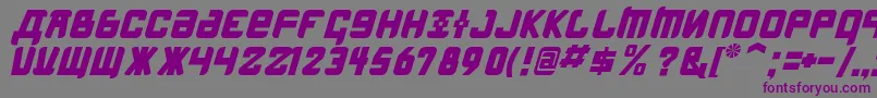 KremlinMenshevikBoldItalic Font – Purple Fonts on Gray Background