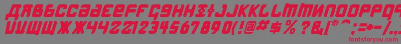 KremlinMenshevikBoldItalic Font – Red Fonts on Gray Background