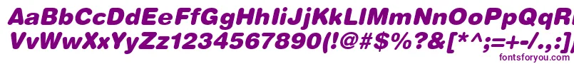 HelveticaRoundedLtBlackOblique Font – Purple Fonts on White Background