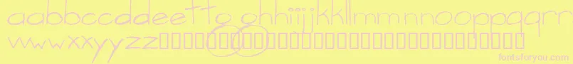 Vargas ffy Font – Pink Fonts on Yellow Background