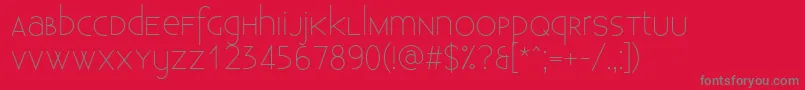 ExistenceUnicaselight Font – Gray Fonts on Red Background