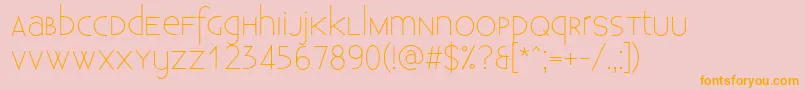 ExistenceUnicaselight Font – Orange Fonts on Pink Background