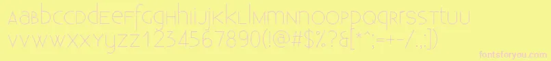 ExistenceUnicaselight Font – Pink Fonts on Yellow Background