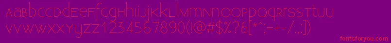 ExistenceUnicaselight Font – Red Fonts on Purple Background