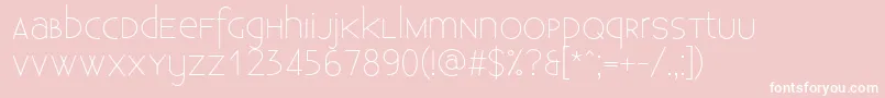 ExistenceUnicaselight Font – White Fonts on Pink Background