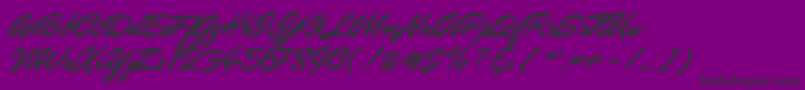 MrDafoe Font – Black Fonts on Purple Background