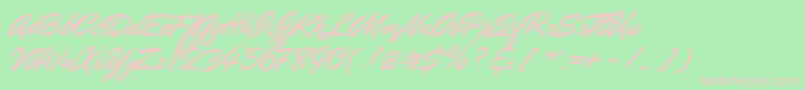 MrDafoe Font – Pink Fonts on Green Background