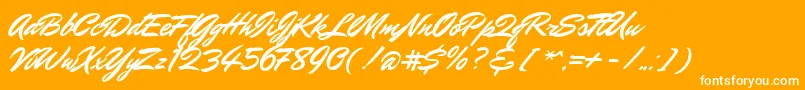 MrDafoe Font – White Fonts on Orange Background